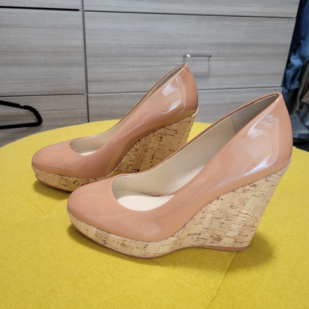 Evening / day Pumps sandals wedges beige color